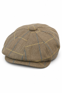 Gorra de hombre estilo Peaky Blinders de tweed a cuadros