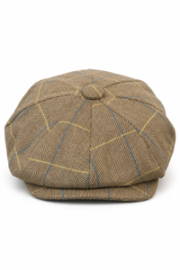 Gorra de hombre estilo Peaky Blinders de tweed a cuadros