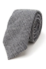 Conjunto de corbata y pañuelo de tweed gris para hombre, estilo clásico británico, de lana con diseño de espiga.