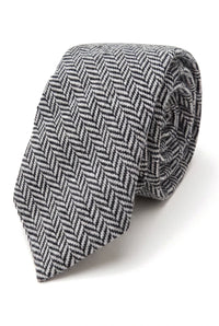 Conjunto de corbata y pañuelo de tweed gris para hombre, estilo clásico británico, de lana con diseño de espiga.