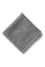 Conjunto de corbata y pañuelo de tweed gris para hombre, estilo clásico británico, de lana con diseño de espiga.