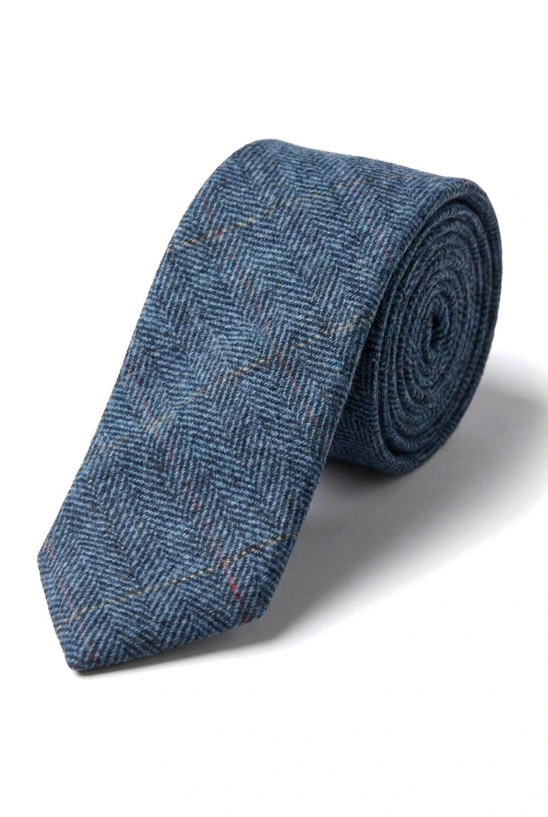 Corbatas Marc Darcy para hombre, tweed con textura de espiga, estilo clásico vintage retro Deon