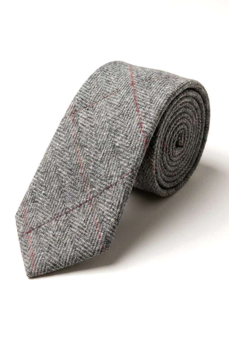 Corbatas Marc Darcy para hombre, tweed con textura de espiga, estilo clásico vintage retro Deon