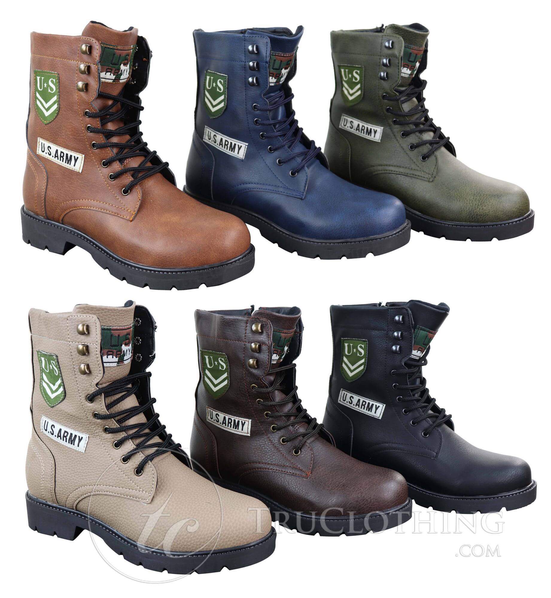 Botines de hombre estilo ejército estadounidense