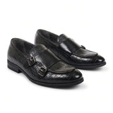 Mocasines de hombre de piel vegana con doble hebilla