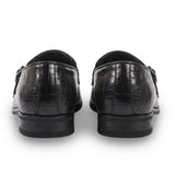 Mocasines de hombre de piel vegana con doble hebilla