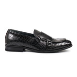 Mocasines de hombre de piel vegana con doble hebilla
