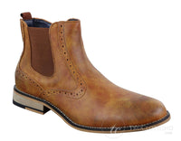 Botines de hombre estilo brogue vintage - Cavani Fox
