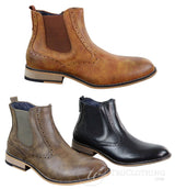 Botines de hombre estilo brogue vintage - Cavani Fox