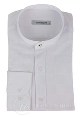 Camisa de hombre con estampado de cuadros vintage y cuello desmontable.