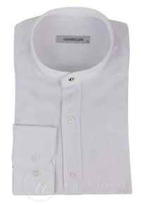 Camisa de hombre con estampado de cuadros vintage y cuello desmontable.