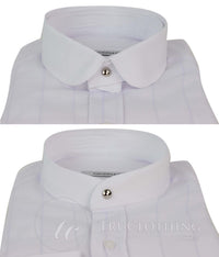 Camisa de hombre con estampado de cuadros vintage y cuello desmontable.