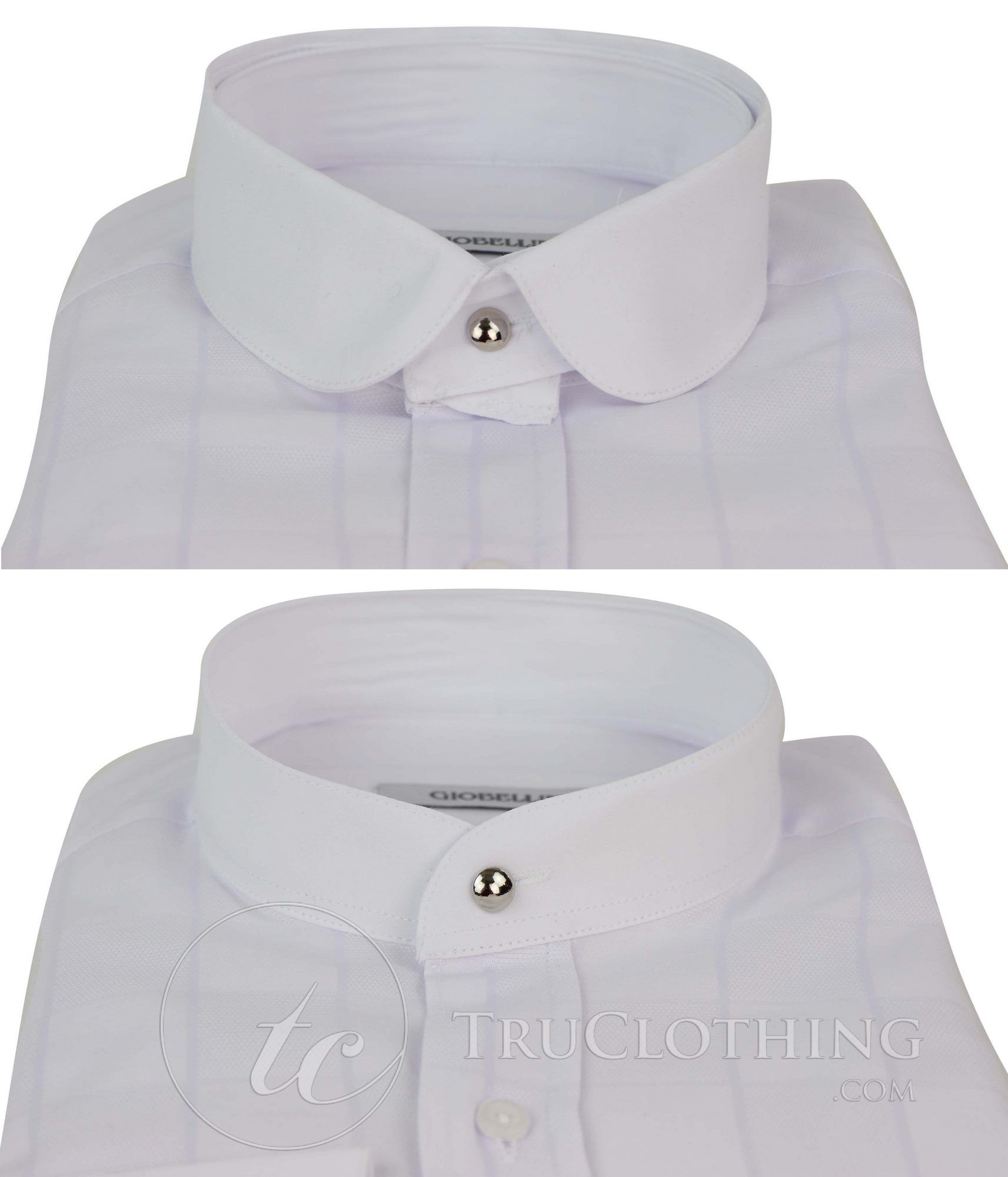 Camisa de hombre con estampado de cuadros vintage y cuello desmontable.