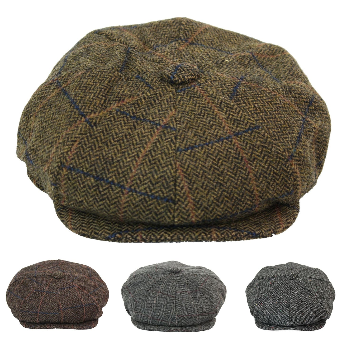 Sombrero de hombre estilo Peaky Blinders de tweed vintage