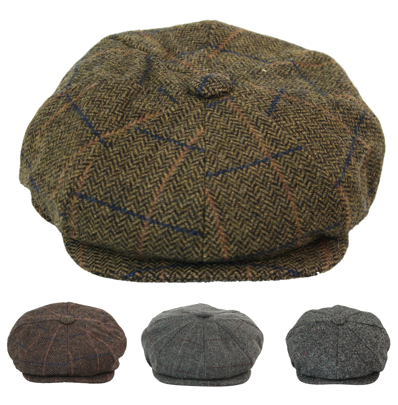 Sombrero de hombre estilo Peaky Blinders de tweed vintage