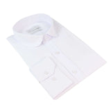 Camisa blanca de cuello club para hombre