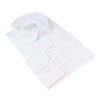 Camisa blanca de cuello club para hombre