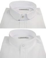 Camisa blanca de hombre con cuello Nehru + cuello desmontable