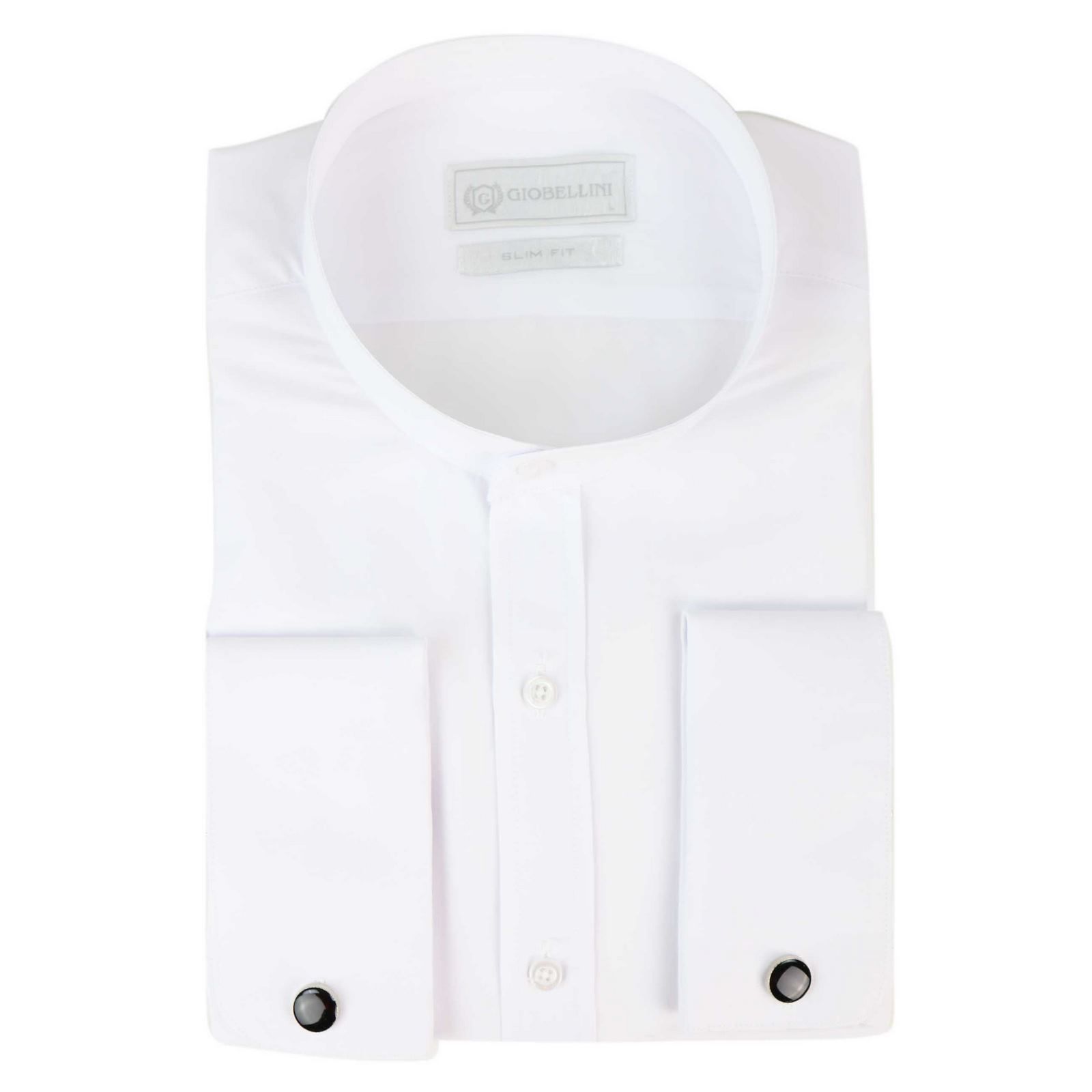 Camisa blanca de hombre con cuello Nehru + cuello desmontable