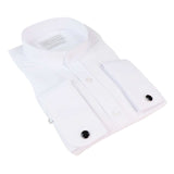 Camisa blanca de hombre con cuello Nehru + cuello desmontable