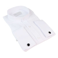 Camisa blanca de hombre con cuello Nehru + cuello desmontable