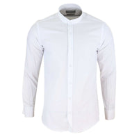 Camisa blanca de hombre con cuello Nehru + cuello desmontable