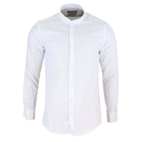 Camisa blanca de hombre con cuello Nehru + cuello desmontable