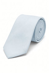 Corbata blanca para hombre con acabado de ante.