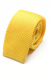 Corbata de punto amarilla para hombre