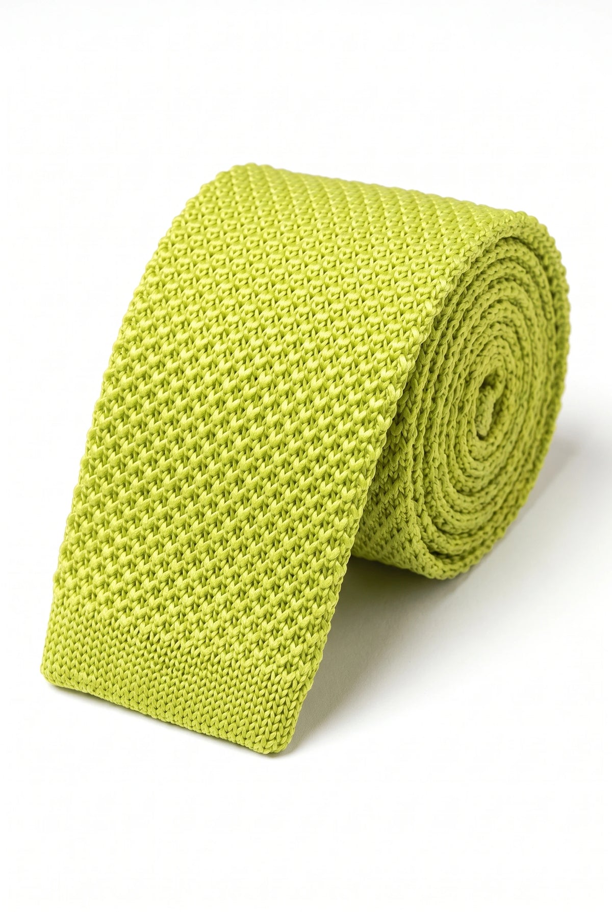 Corbata de punto amarilla para hombre