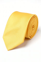 Corbata amarilla delgada para hombre de 6 cm.