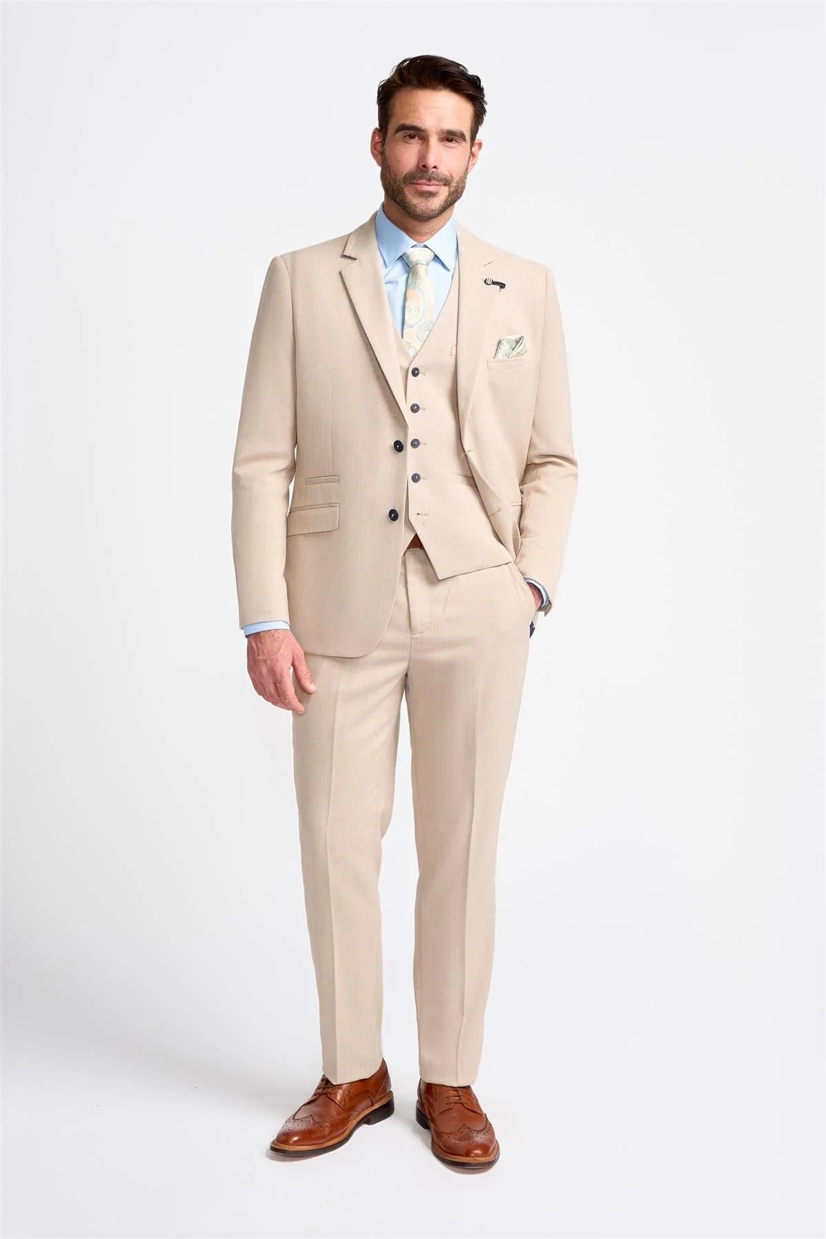 Miami - Blazer beige para hombre para bodas