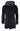 Abrigo largo de 3/4 para hombre, chaqueta negra con capucha extraíble, estilo casual elegante, invierno, lana cálida.