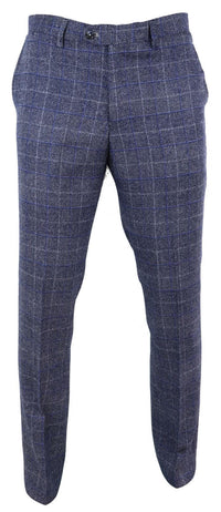 Pantalones de hombre de cuadros azules estilo vintage - Cavani Miles