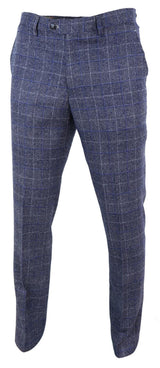 Pantalones de hombre de cuadros azules estilo vintage - Cavani Miles