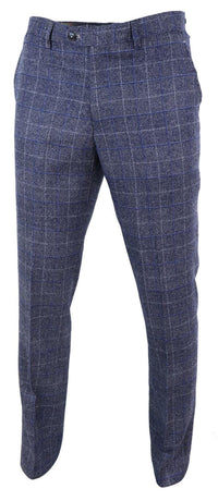 Pantalones de hombre de cuadros azules estilo vintage - Cavani Miles