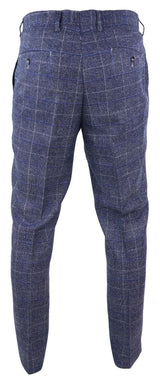 Pantalones de hombre de cuadros azules estilo vintage - Cavani Miles