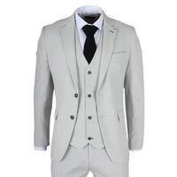 Miller - Blazer de corte entallado para hombre, estampado a cuadros grises