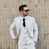 Miller - Blazer de corte entallado para hombre, estampado a cuadros grises