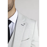 Miller - Blazer de corte entallado para hombre, estampado a cuadros grises