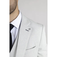 Miller - Blazer de corte entallado para hombre, estampado a cuadros grises