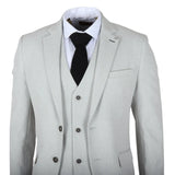 Miller - Traje de tres piezas para hombre, de corte entallado, a cuadros grises