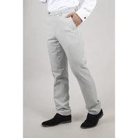 Miller - Pantalones formales grises a cuadros para hombre
