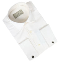 Camisa Oxford de hombre color crema con doble puño