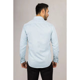 Camisa Oxford verde de doble puño para hombre