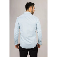 Camisa Oxford verde de doble puño para hombre