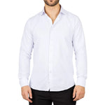 Camisa Oxford blanca de hombre con doble puño
