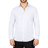 Camisa Oxford blanca de hombre con doble puño