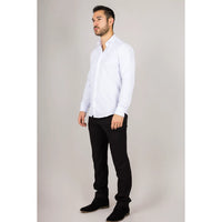 Camisa Oxford blanca de hombre con doble puño