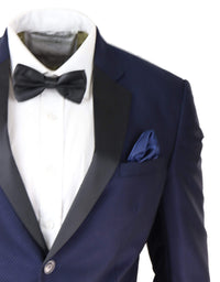 Traje de etiqueta azul para hombre